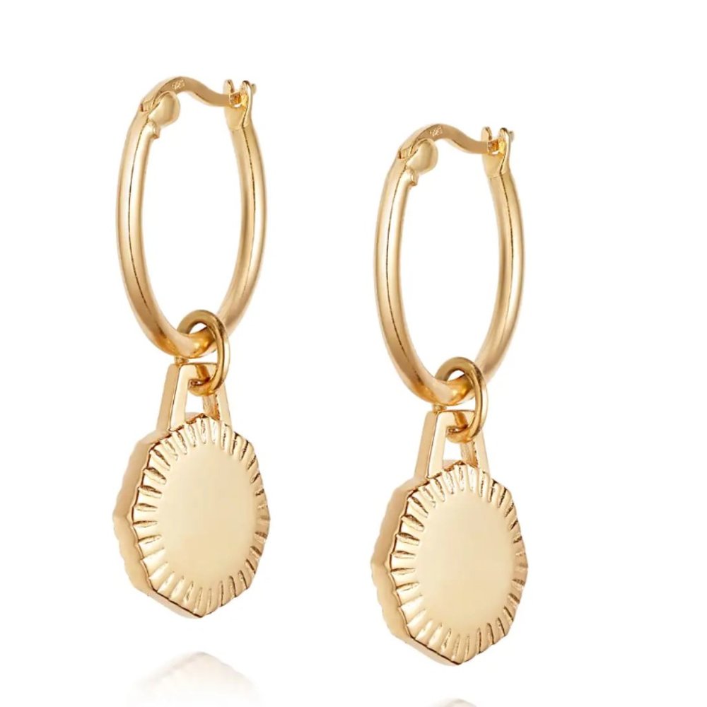 ESTÉE LALONDE X DAISY OCTAGONAL CHARM EARRINGS